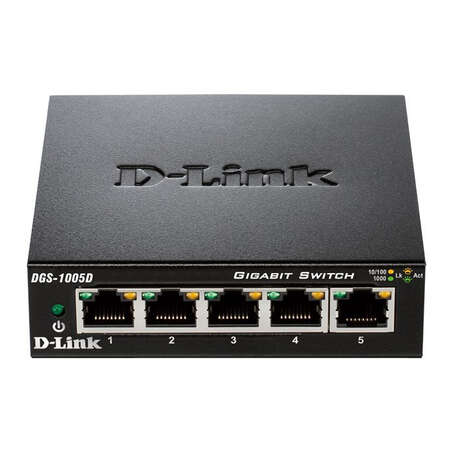 Коммутатор D-Link DGS-1005D/G2A неуправляемый 5xGbLAN