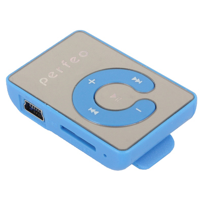 MP3-плеер Perfeo VI-M003 Music Clip Color, голубой