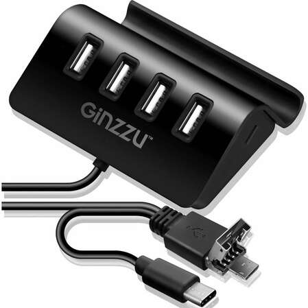 4-port USB Type C/microUSB/USB2.0 Hub GiNZZU GR-519UB