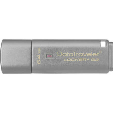USB Flash накопитель 64GB Kingston Data Traveler Locker Plus Gen.3 (DTLPG3/64GB) Grey USB3.0