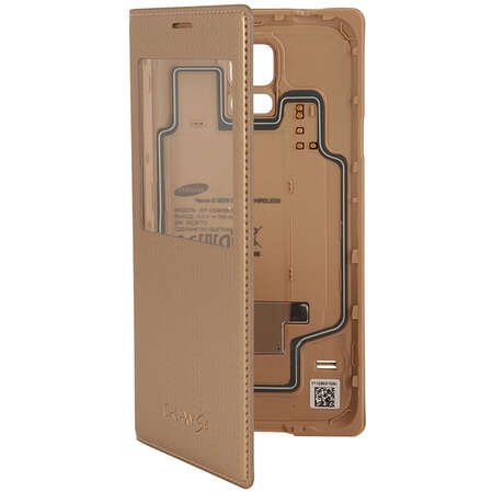 Чехол для беспроводной зарядки Samsung Galaxy S5 G900F/G900FD S View Cover золотистый