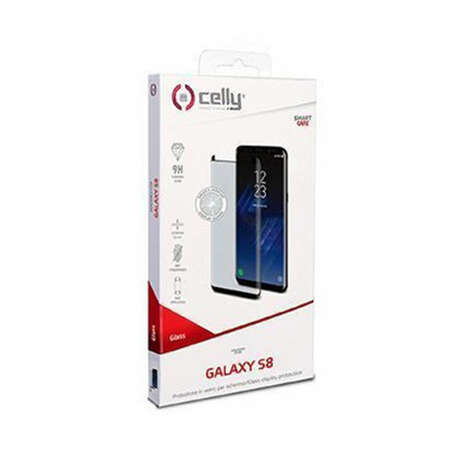 Защитное стекло для Samsung Galaxy S8 SM-G950 Celly 3D, изогнутое по форме дисплея, с черной рамкой
