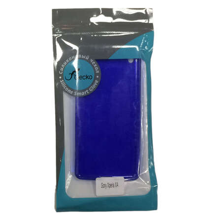 Чехол для Sony F3111/F3112 Xperia XA Gecko Силиконовая накладка, прозрачно-глянцевая, синяя  