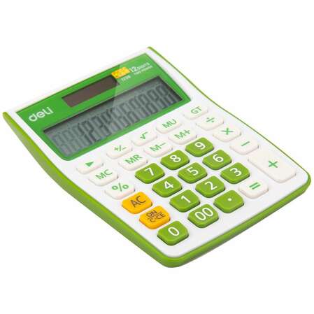 Калькулятор Deli E1238/GRN зеленый 12-разр.