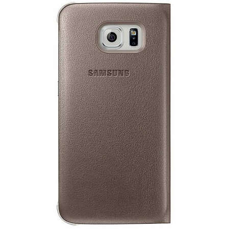 Чехол для Samsung G925 Galaxy S6 Edge FlipWallet золотистый