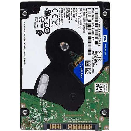 Внутренний жесткий диск 2,5" 2Tb 2.5" Western Digital (WD20SPZX) 128Mb 5400rpm SATA3 Blue