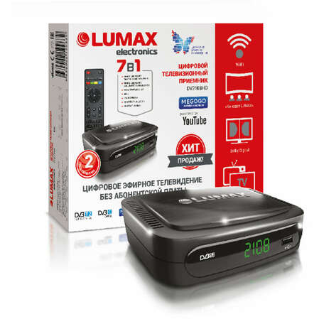 Ресивер Lumax DV-2108HD черный DVB-T2