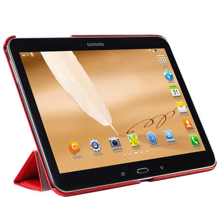 Чехол для Samsung Galaxy Tab 4 10.1 SM-T530\SM-T531 G-case Slim Premium, эко кожа, красный 