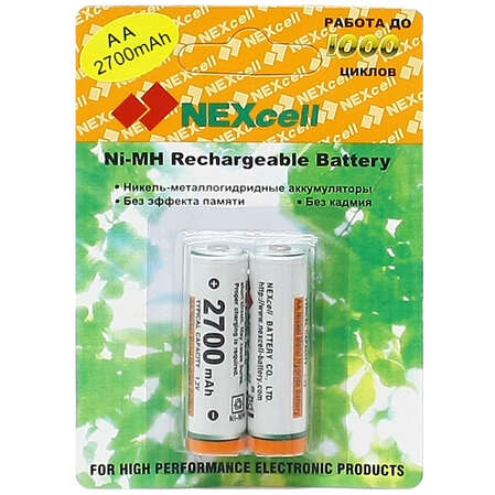 Аккумуляторы Nexcell  NiMH 2700mAh  AA 2шт.