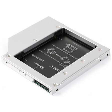 Салазки Orico L127SS для замены привода в ноутбуке 12.7мм на 2.5" HDD/SSD SATA3 