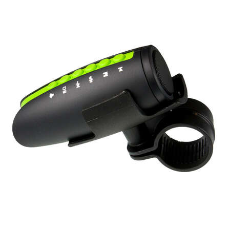 Портативная bluetooth-колонка Partner Rebel 3Вт c microSD-плеером, FM-радио, фонарем и креплением на велосипед, черная с зеленым