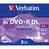 Оптический диск DVD+R диск Verbatim DualLayer 8,5Gb 8x Color 5 шт Slim Case (43682) 