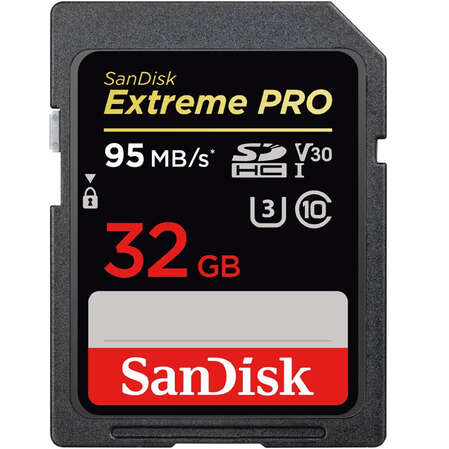 SecureDigital 32Gb SanDisk Extreme Pro SDHC Class 10 UHS-I U3 (SDSDXXG-032G-GN4IN)