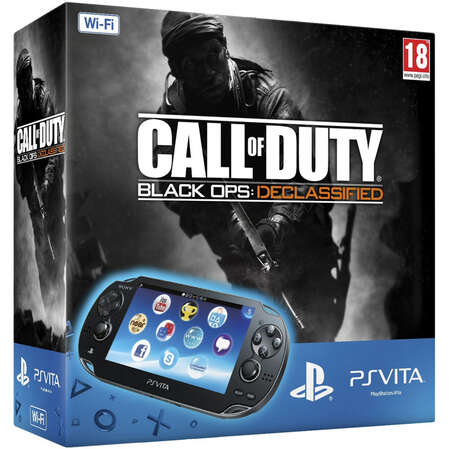 Игровая приставка Sony PS Vita WiFi Black Rus (PCH-1008ZA01) + Карта памяти 4 Гб + Call Of Duty: Black Ops Declassified