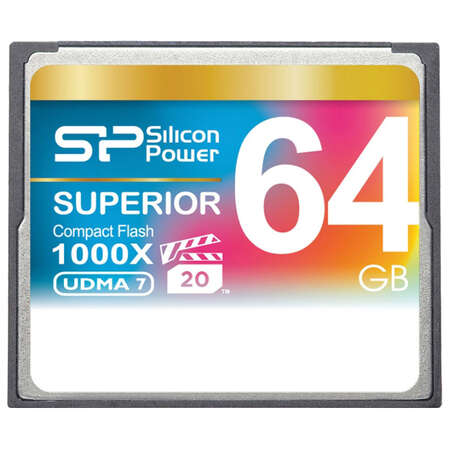 64Gb Compact Flash Silicon Power Superior CF 1000x (SP064GBCFC1K0V10)