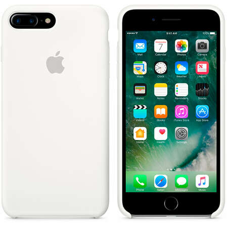 Чехол для Apple iPhone 7 Plus Silicone Case White  