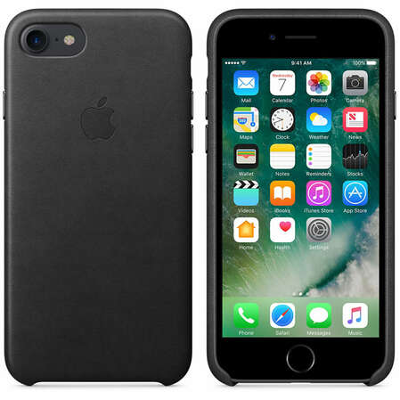 Чехол для Apple iPhone 7 Leather Case Black  