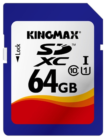 SecureDigital 64Gb Kingmax SDXC Class10 UHS Class 1 (KM64GSDXC10)
