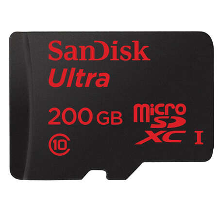 Micro SecureDigital 200Gb SanDisk Ultra Android microSDXC class 10 + SD adapter (SDSDQUAN-200G-G4A)