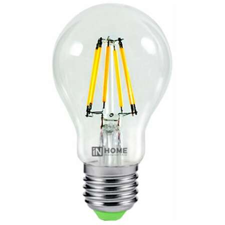 Светодиодная лампа In Home LED-A60-deco 7Вт 230В Е27 4000К 630Лм прозрачная 4690612008059