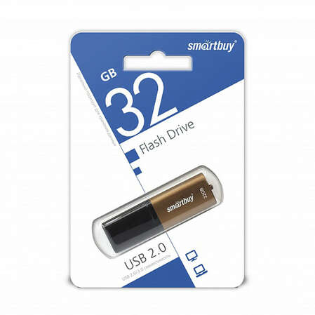 USB Flash накопитель 32GB Smartbuy X-Cut (SB32GBXC-BR) USB 2.0 коричневый