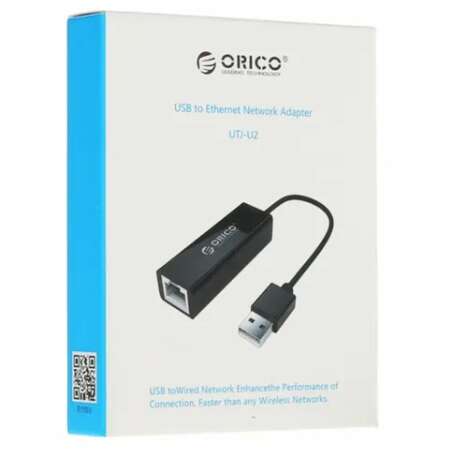 Сетевая карта Orico UTJ-U2 USB2.0 - RJ45 (100Mb) черный