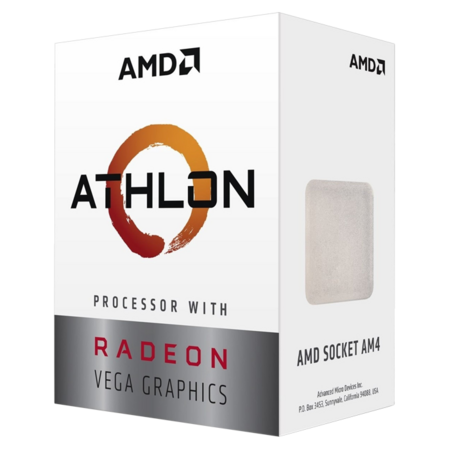 Процессор AMD Athlon 200GE, 2-ядерный, 3.2ГГц, L3 4МБ, Сокет AM4, BOX