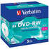 Оптический диск DVD-RW 4.7Gb Verbatim 6x 5 шт Jewel Case (43525)