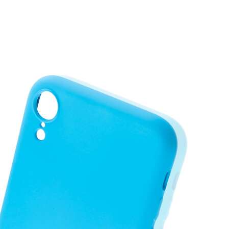 Чехол для Apple iPhone Xr Brosco Softrubber\Soft-touch голубой
