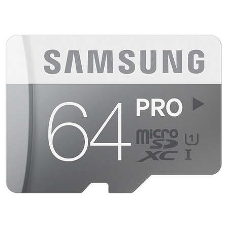 Micro SecureDigital 64Gb SDHC Samsung Pro class10 (MB-MG64DARU) + адаптер SD