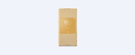 Чехол для Sony E6853/E6883 Xperia Z5 Premium SCR46 Flipcase gold 