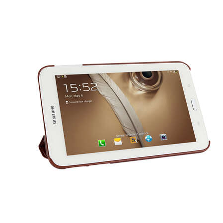 Чехол для Samsung Galaxy Tab 3 7.0 Lite SM-T110N\T111N\T113N\T116N G-case Slim Premium, эко кожа, коричневый