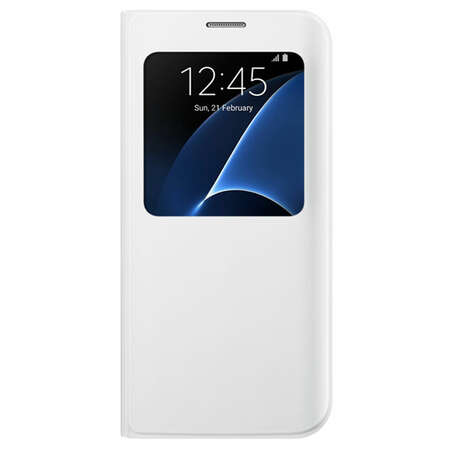 Чехол для Samsung G935F Galaxy S7 edge S View Cover, белый