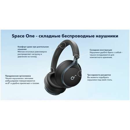 Bluetooth гарнитура Anker Soundcore Space One A3035 Black