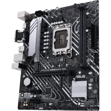 Материнская плата ASUS Prime B660M-K D4 B660 Socket-1700 2xDDR4, 4xSATA3, RAID, 2xM.2, 1xPCI-E16x, 4xUSB3.2, D-Sub, HDMI, Glan, mATX