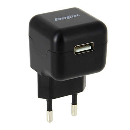 Сетевое зарядное устройство Energizer Higthech, USB 2.1A со съемным кабелем micro USB 1м черное