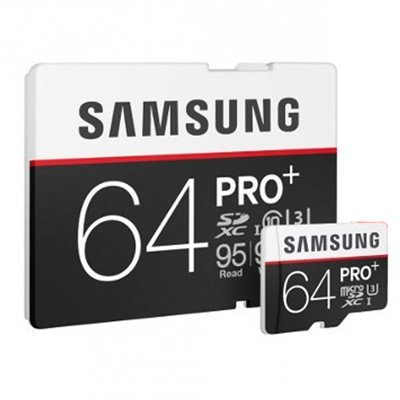 Micro SecureDigital 64Gb SDHC Samsung Pro Plus class10 (MB-MD64DARU) + адаптер SD