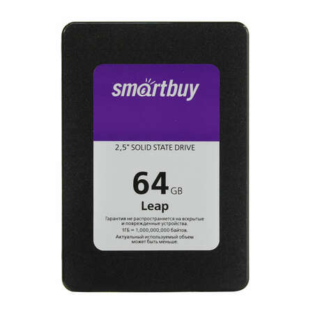 Внутренний SSD-накопитель 64Gb Smartbuy Leap SB064GB-LP-25SAT3 SATA3 2.5" OEM