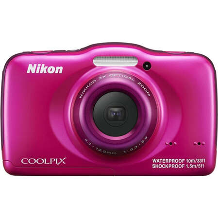 Компактная фотокамера Nikon Coolpix S32 Pink