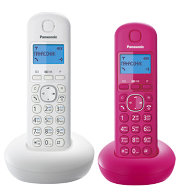 Радиотелефон Panasonic KX-TGB212RU1 белый/розовый