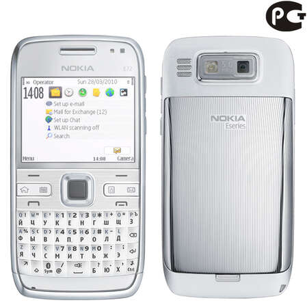 Смартфон Nokia E72 Zircon white Navi