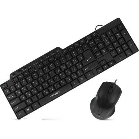 Клавиатура+мышь Crown CMMK-520B USB Black