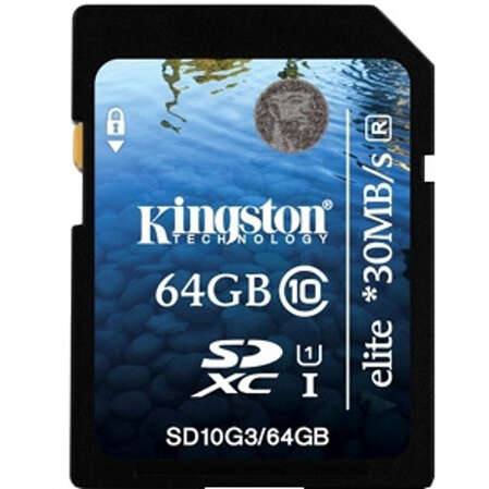 SecureDigital 64Gb Kingston Class10, UHS-I Gen.3 (SD10G3/64GB) 