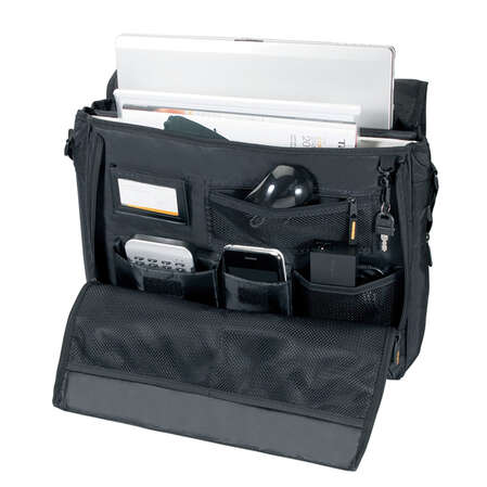 17.3" Сумка для ноутбука Targus CG200 XL City Gear Messenger Notebook Case, Black & Silver