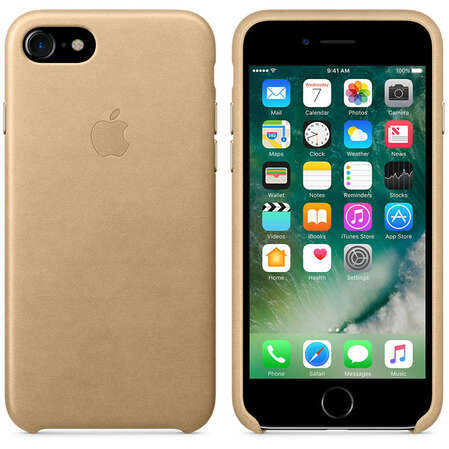 Чехол для Apple iPhone 7 Leather Case Tan