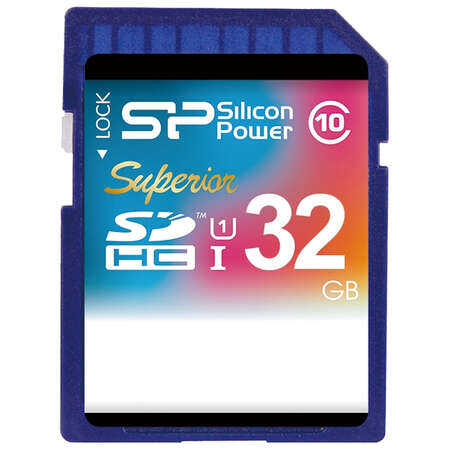 SecureDigital 32Gb Silicon Power Superior HC UHS-1/ Class10 (SP032GBSDHCU1V10)