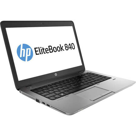 Ноутбук HP EliteBook 840 G1 14"(1366x768 (матовый))/Intel Core i5 4310U(2Ghz)/4096Mb/500+32SSDGb/noDVD/Int:Intel HD4400/Cam/BT/WiFi/war 3y/1.58kg/silver/black