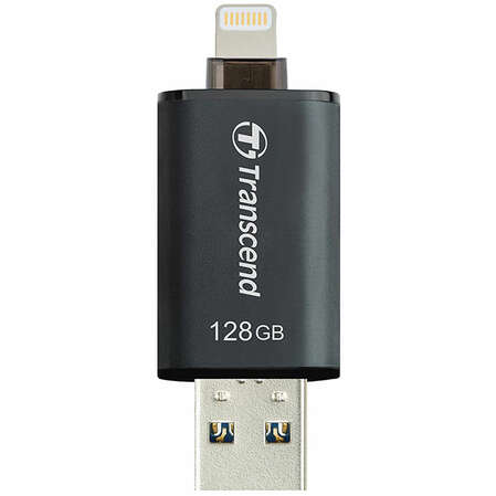 USB Flash накопитель 128GB Transcend JetDrive Go 300K для Apple iPhone\iPad\iPod Touch с разъемом Lightning MFI черный