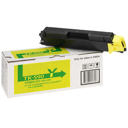 Картридж Kyocera TK-590Y Yellow для FS-C2026MFP/C2126mfp/C2526MFP/C2626MFP/C5250DN (5000стр)