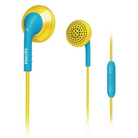 Наушники Philips SHE2675YB Yellow-Blue с микрофоном